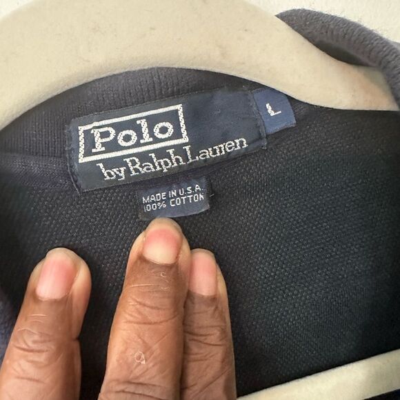 Vintage Polo Ralph Lauren Blackwatch Plaid Polo Shirt L - Picture 6 of 6
